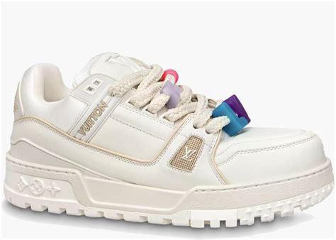 white lv trainer|all white Lv trainers.